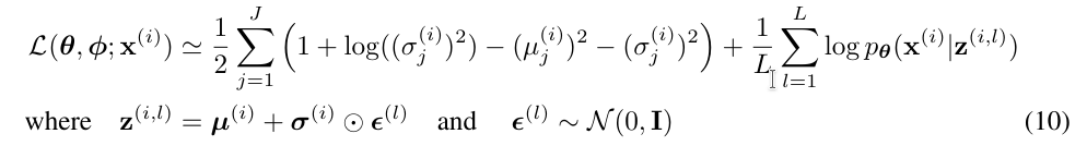 Equation 10 from Kingma